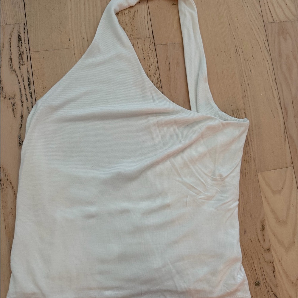Zara White One Shoulder Top